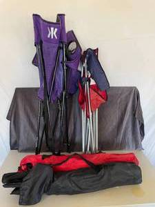 lot 127 image: Lot of 4 Collapsible Adult Tent Chairs