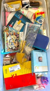 lot 128 image: Huge Lot of Various Housewares- Crafting Items, Puzzle, Shoe Insoles and More