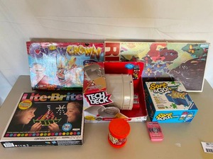 lot 153 image: Lot of Various Games and Activities, TECH DECK Set, Lite Brite, Puzzle Sorter and MORE