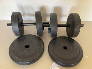 lot 8 image: Dumbbells Set with 7.5lbs and 10lbs Interchangeable Weights