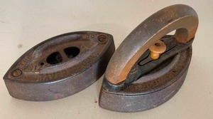 lot 156 image: Lot of 2 Antique Irons