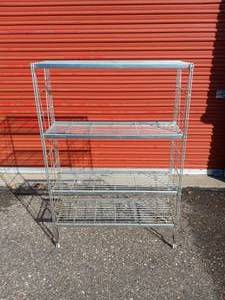 METAL 4 SHELF STORAGE RACK