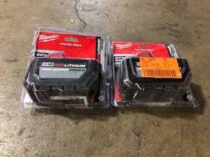 Lot of 2 Milwaukee M18 18-Volt Lithium-Ion High Output 12.0Ah Battery Pack   Customer Returns See Pictures