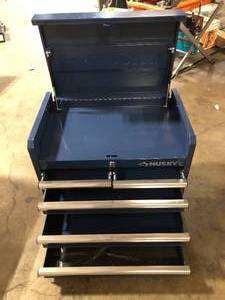 Husky 27 in. 5-Drawer Blue Tool Top Chest  Only  No Keys Customer Returns See Pictures