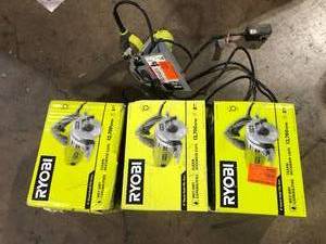 Lot of RYOBI 12 -Amps 4 in. Blade Corded Wet Tile Saw Customer Returns See Pictures
