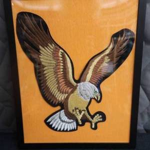 lot 38 image: FRAMED EAGLE PATCH