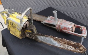 lot 98 image: VERT VINTAGE HAND CHAIN SAWS