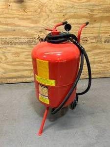 lot 93 image: ALLSOURCE Roll-About Abrasive Pressure Blaster with Deadman Handle  110-Lb. Capacity, 20 Gallon