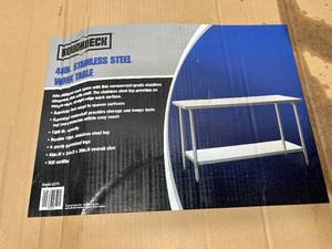 lot 16 image: ROUGHNECK 48 Stainless Steel Work Table