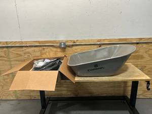 lot 28 image: CORONA Contractor Steel Wheelbarrow  6 Cu. Ft., 65in.L x 28in.W x 30in.H, Model# WB 2706