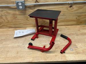 lot 76 image: COMIE Motorcycle Racing Offroad Motocross Dirt Adjustable Bike Steel Lift Jack Stand