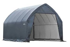 lot 50 image: SHELTERLOGIC 13 ft. W x 20 ft. D x 12 ft. H Alpine-Style Garage-in-a-Box with Advanced-Engineered Fabric and Easy-Slide Rail System
