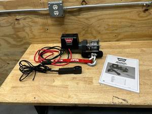 lot 116 image: WARN 12 Volt DC Powered Electric Utility Winch  2000-Lb. Capacity, Galvanized Steel Rope, Model# 92000