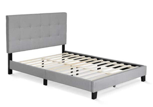 lot 123 image: FURRINO Laval Glacier Full Button Tufted Bed Frame