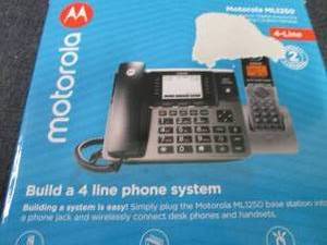 lot 3 image: Motorola ml1250 4 line CordedCordl...