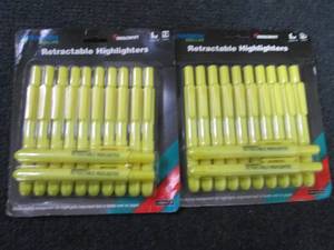 lot 9 image: 2-SKILCRAFT Retractable Highlighter...