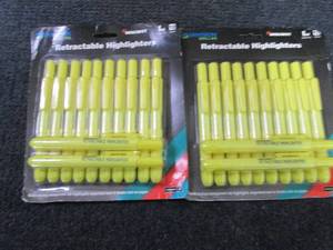 lot 11 image: 2-SKILCRAFT Retractable Highlighter...