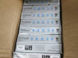 lot 32 image: 8 Reams Navigator 24 lb Platinum Di...