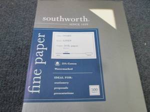 lot 53 image: 500 Sheets Southworth Ivory Linen 2...