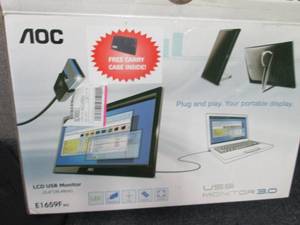 lot 91 image: AOC I1659FWUX 15.6 USB-powered por...