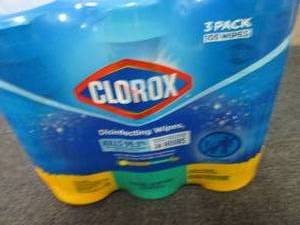 lot 123 image: 4- 3pks Clorox Disinfecting Wipes...