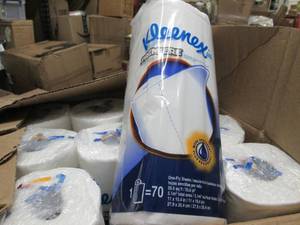 lot 177 image: Case of 24 Rolls 70ct Kleenex Premi...