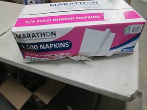 lot 241 image: Case of 1500 Marathon14 Fold Dinne...