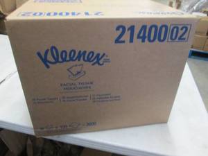 lot 258 image: Kleenex 21400 White Facial Tissue, ...