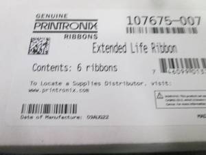 lot 273 image: Printronix 107675-007 Ribbon Retail...