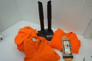 XL & L -Blaze Orange Hunting Gear, boot warmer, poncho