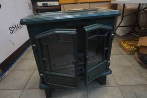 Twin Star Electric Green Tin Fireplace