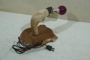 Vintage Deer Hoof Mount Light Fixture