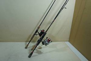 3 Fishing Poles 6 Carbon IM24T Favorite Army, 5 Shakespeare Crusader & 6 9 Eagle Claw