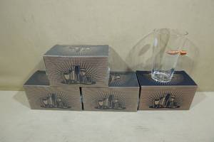 4 Lucky Shot Pint Glasses with Embedded Bullets