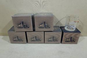 6 Lucky Shot Whiskey Glasses with Embedded Bullets