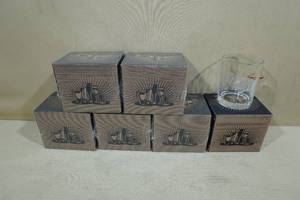6 Lucky Shot Whiskey Glasses with Embedded Bullets