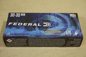 20 Federal Power Shok .30-30 Win 170 Gr JSP RN Ammo