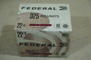 325 Federal Automatch .22 LR 40 Gr RN Ammo