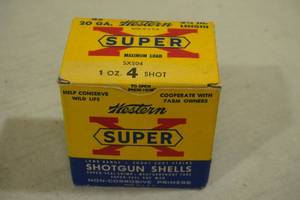 25 Western Super-X 20 Gauge 2-34 4 Shot Shotshells