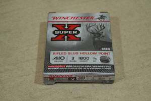 5 Winchester Super-X .410 Gauge 3 Rifled HP Slugs