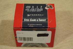 25 Federal Game & Target .410 Gauge 3 Steel 7 Shot Shotshells