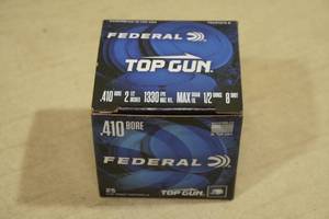 25 Federal Top Gun .410 Gauge 2-12 8 Shot Shotshells