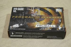 5 Federal Truball 12 Gauge 2-34 Rifled HP Slugs
