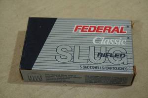 5 Federal Classic 12 Gauge Magnum 2-34 547 Gr Rifled HP Slugs