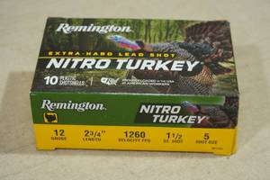 10 Remington Nitro Turkey 12 Gauge 2-34 5 Shot Shotshells