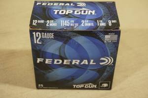 25 Federal Top Gun 12 Gauge  2-34 8 Shot Shotshells