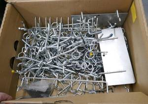 lot 29 image: Box of pegboard supplies