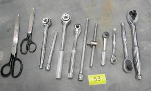 lot 53 image: Group of ratchets and scissors