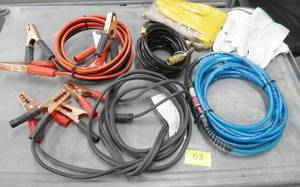 lot 63 image: Jumper cables and air hoses