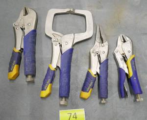 lot 74 image: Set of 4 Vise Grip pliers
